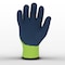 Azusa Safety Coated Winter Work Gloves, Acrylic Lining, Hi-Vis Lime/Dark Blue, Medium LW1020 - alternate 2